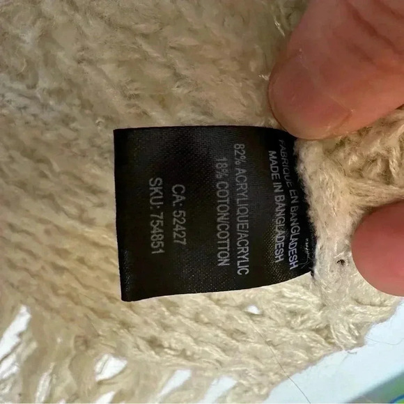 Lily Morgan  Knit Cardigan Boho Cream Size Large - Picture 7 of 16